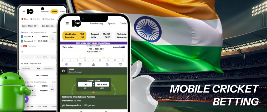 10Cric offers apps for both Android and iOS users
