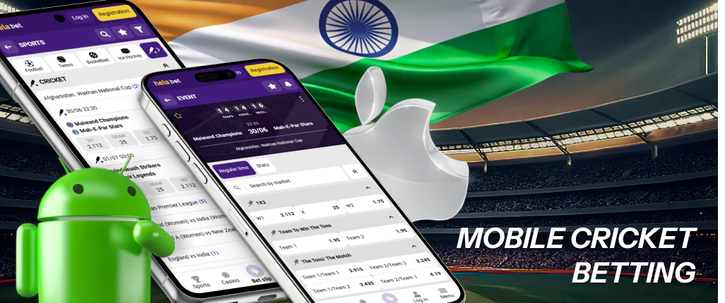 Helabet users who prefer mobile betting on cricket